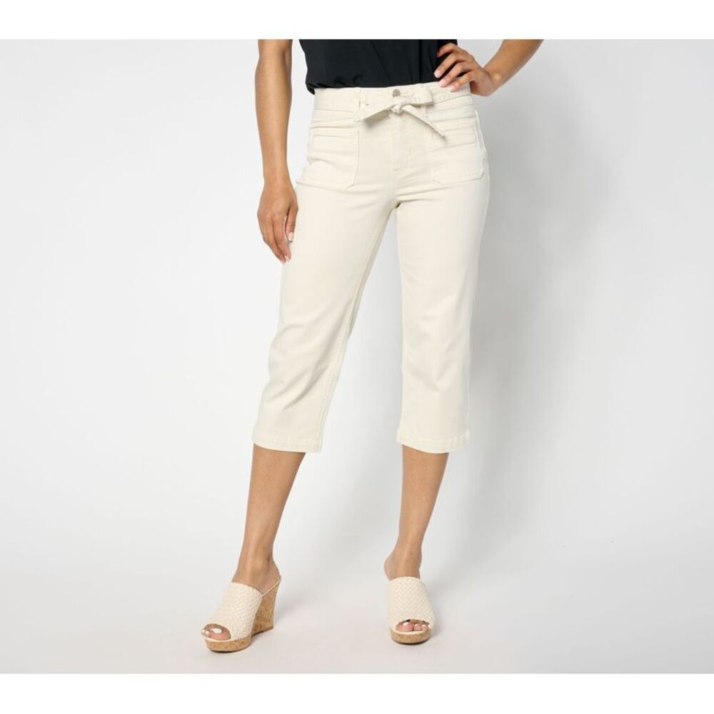 Ryan Simkhai Eyeshop Women's Pants Sz 6 Soho High Rise Straight Leg White